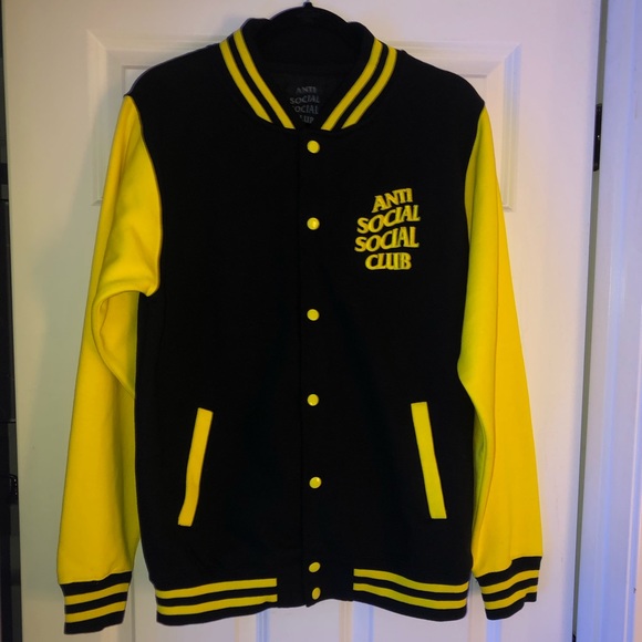 anti social social club letterman jacket